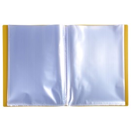 Exacompta 8549E Premium Display Folder Made of Opaque Plastic DIN A4 with 40 Transparent Pockets, 80 Views, Perfect for School and Office, Document Cover, Yellow