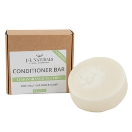 J&L Naturals Solid Conditioner Bar | Deep Hair Conditioner For Men + Women | Made in US | Sulfate Free, Paraben Free, Vegan, Natural, Cruelty-Free (Hydrate (Lemongrass & Tea Tree), Single Bar)