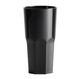 AIOS Black Plastic Octagon Shaped Tumblers. Set of 6. Virtually Unbreakable. Holds 300ml / 10.6oz to Rim. Ideal for All Occasions Inside or Out Dishwasher Safe
