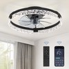 LEDIARY 20 Inch Low Profile Ceiling Fans with Lights and
