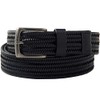 KingSize Men's Stretch Leather Braided Belt - 5XL, Black