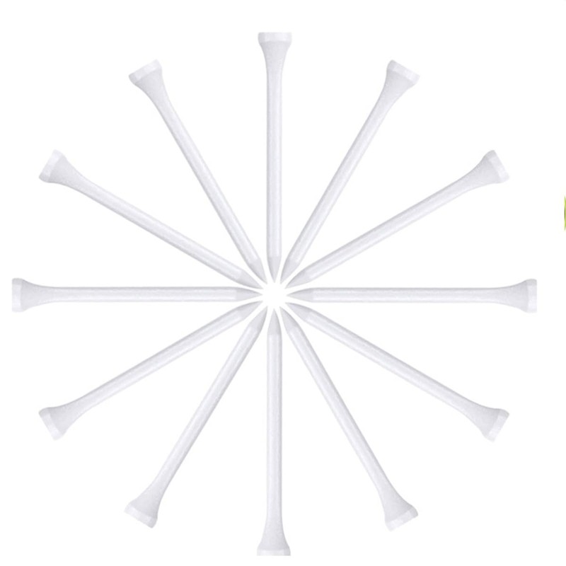 Garegce 70mm 83mm White Wooden Golf Tees 100PCS Sustainable Biodegradable