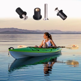 MAYEHAY 48 Pairs M5 Neoprene Well Nuts with Stainless Steel Crosshead Bolts Well Nuts Kit for Kayak Motorcycle Windscreen Accessories,Neoprene nut Contains Brass Nuts Copper nut