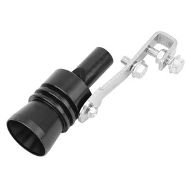 Turbo Whistle, Aluminium Alloy Tail Throat Turbo Sound Exhaust Pipe Whistle Blow-off Valve Car Modified Part TC-XL (Black)