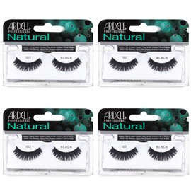 Ardell Natural Lashes False Eyelashes 103 Black (4 pack)