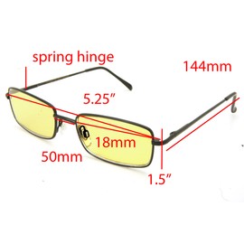 ColorViper basic square computer Amber tinted lenses reader Unisex spring temple Reading Glasses (matte black metal/light amber tinted computer lenses, 1.50)
