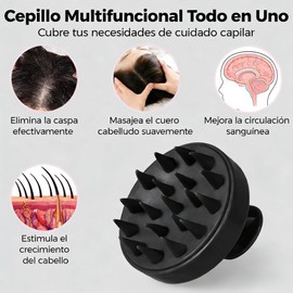 Cepillo de silicona para cuerpo, Limpiador de Baño para Hombres y Mujeres, Limpiador de Espalda con mango largo, Cepillo de Masaje, Cepillo para Champú y Cepillo Facial (Negro-set 4)