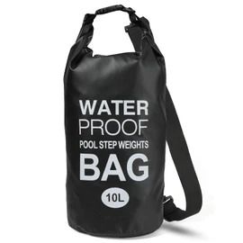 Yeabett Waterproof Dry Bag, 10L Waterproof Beach Bag with Adjustable Shoulder Strap, Dry Bag for Swimming, Camping, Kayaking, Beach,(Black)