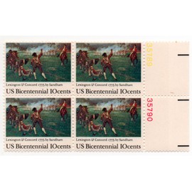 US Postage Stamp 1975 Plate Block Bicentennial Issue 10 Cents Scott #1563