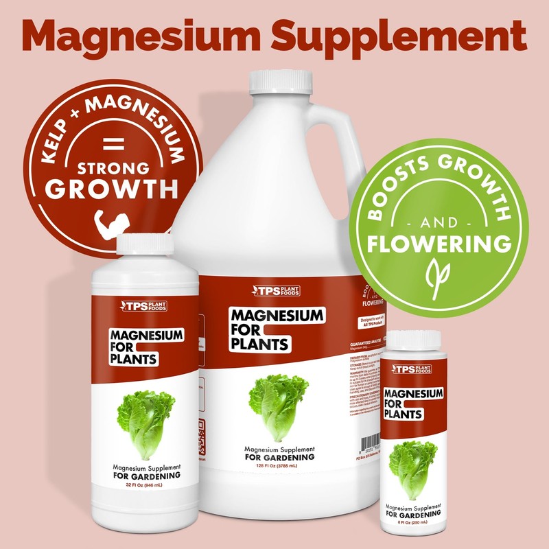 TPS NUTRIENTS Magnesium Fertilizer for Plants, Bioavailable Mg for Growth
