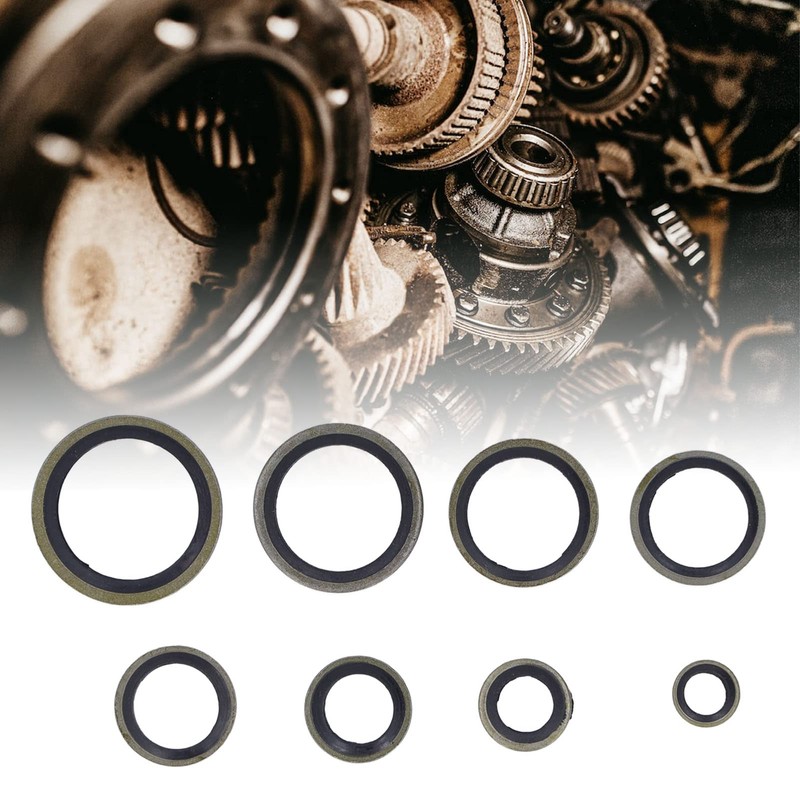 Pissente 110 Pcs Bonded Seal Dowty Washer Rubber O Ring