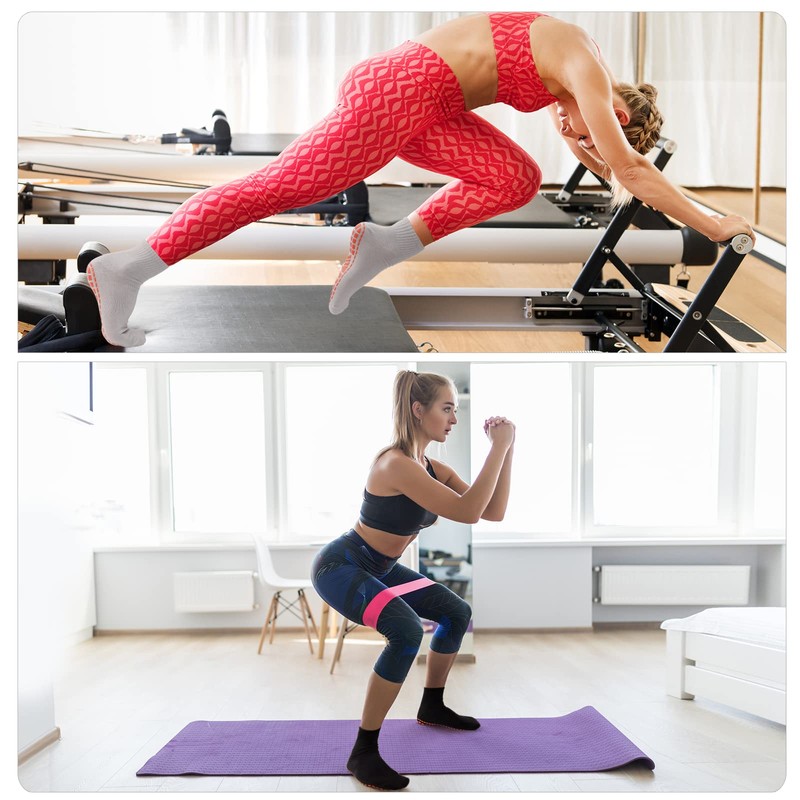 NOVAYARD - Calcetines antideslizantes para yoga, hospital, 10 pares, Multicolor