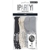Dazzling 60th Glitz Black, Silver & White Premium Latex Balloons