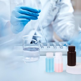 UMETASS 2 oz Wide Mouth Lab Reagent Bottle, Laboratory Grade Chemical Container, Sealed Leak-proof Clear PP Bottle, Pill Bottle, Water Sample Bottle(5 Pcs)