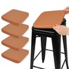 SINOSSO Modern Faux Leather Bar Stool Cushions 4 Pack, Leathaire