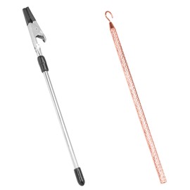 vibedor 2PCS Bracelet Helper to Put On Yourself, Bracelet Helper Tool Hook Bracelet Fastener Bracelet Assistance Tool for Necklace, Watch Clasp, Bracelet and Zippers(Rose Gold and Silver)