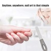 LJFEA Stainless Steel Nail File with Non-Slip Handle and Leather