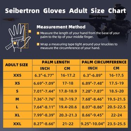 Seibertron S.O.L.A.G-HI 2.0 Half Index Finger Tactical Gloves - Full Finger Gloves with Index Finger Tip Touchscreen Capability for Outdoor Sports Grey S