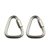 Stainless Steel Carabiner Clip, 2Pcs Triangle Carabiner Buckle Quick Connect