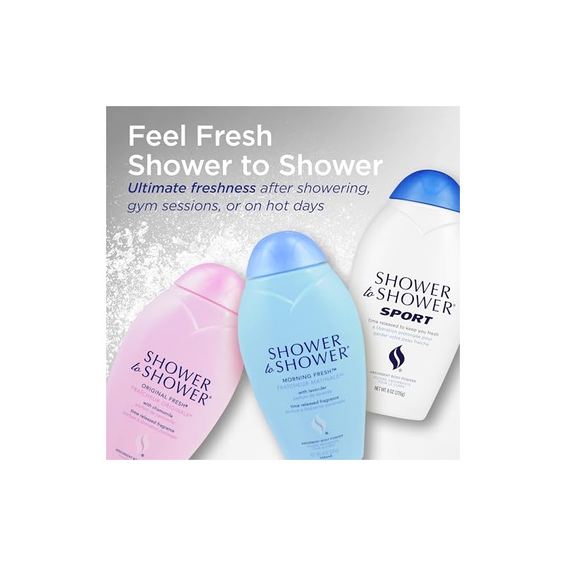 Shower To Shower Ducha a ducha en polvo corporal Sport