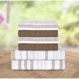 Elegant Comfort Softest and Coziest 6-Piece Sheet Set - 1500 Premium Hotel Quality Microfiber - Deep Pocket, Wrinkle Resistant 6-Piece Floral Bed Sheet Set, Queen, Traci Linen