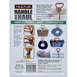 Handle and Haul Basic Home and Garden Shop Construction Cord Organizer Handle and Strap to Secure and Carry or Drag Objects Fast and Easy
