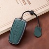 LJMTBKAN for Ford Key Fob Cover,Aluminum Leather Key Case Compatible