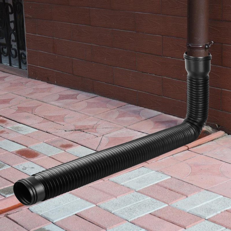 Behogan Stretchy Rain Gutter Downpipe Drain Flexible Downpipe Extension Set