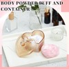 Tioncy 3 Pcs Large Body Powder Puff and Container Valentine's