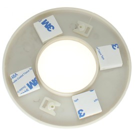 FDXGYH 2 Pcs 2.0 Inch ABS Wall Split Flange Self-Adhesive tape Round Escutcheon Plate Cover for Water Pipe Faucet Decoration Accessories [Gold]