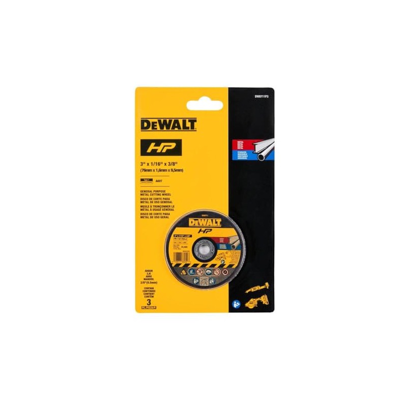 Dewalt 3IN Bonded Cutting Wheel 3PACK (DW8711P3)