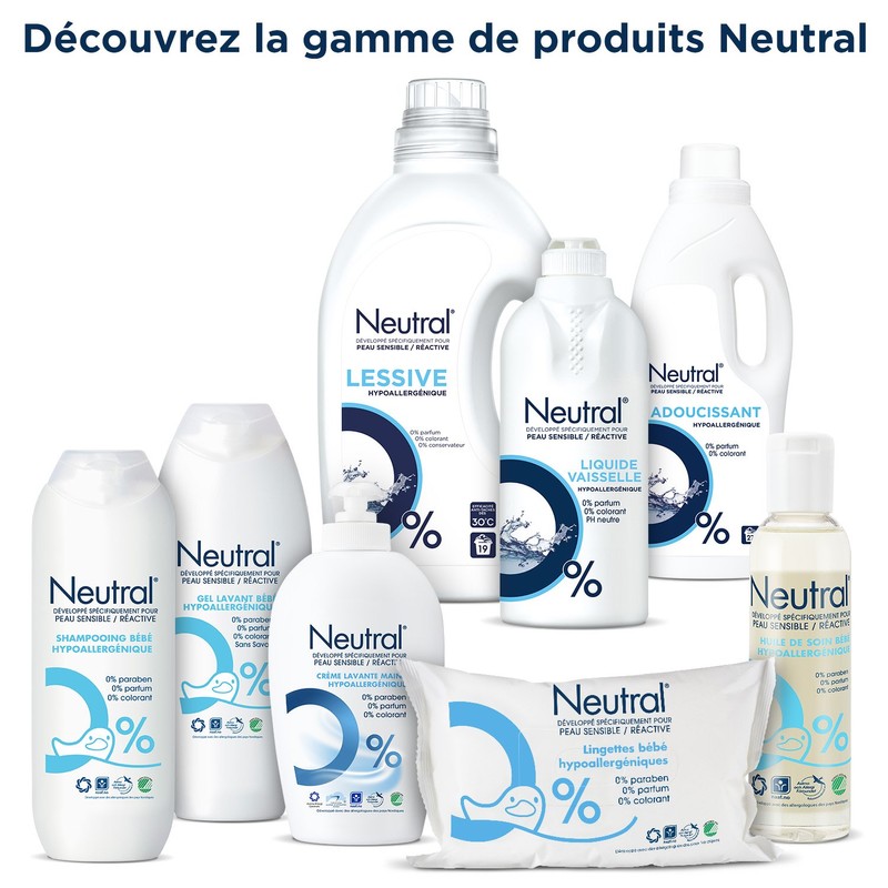 Neutral Baby-Shampoo, hypoallergen, 0 % empfindliche und reaktive Haut, 250