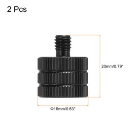sourcing map Mic Stand Adapter Female M8 to M6 Male Aluminum Alloy Mic Screw Adapter for Microphone Tripod Stand Black 2 Pcs