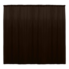 New Creations Fabric & Foam Inc, Polyester Poplin Backdrop Drapes Curtain Panel/Curtain Room Divider (Brown, 15' Long x 10' High)