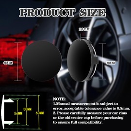 4 Pieces Hub Centre Caps 60mm,Universal Wheel Hub Caps,Replacement Wheel Center hub caps For Wide Compatible Various Models Car hub Centre Cover(Black)