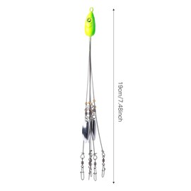 Alomejor 5-Way Spinner Bait with Rotating Sequins 18g Alabama Rig Artificial Bait for Predator Fishing for Zander Perch