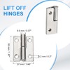 PATIKIL 2 Pcs Lift Off Hinge, 2" Detachable Lift Off