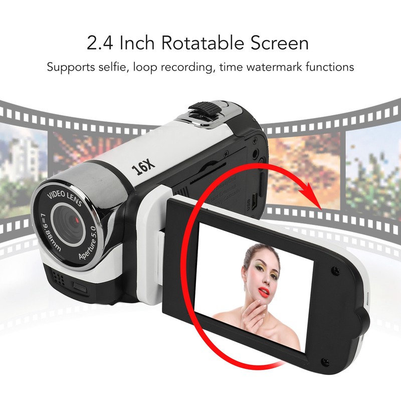 D90 1080P 16MP Digital Camera 2.4 Inch Rotatable Screen Camcorder