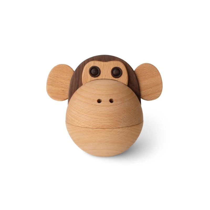 Monkey Bowl | Wooden Monkey Tin & Bowl | Mencke