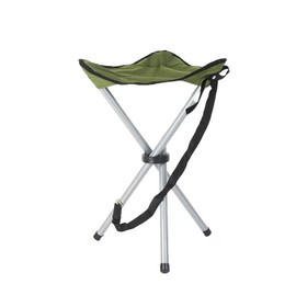 OVINEG Folding Camping Stool,16.14" Folding Camping Chairs,Portable Tripod Seat,Outdoor Travel Tall Chair for Camping Walking Hunting Hiking Fishing Mountaineering Picnic Beach BBQ Garden Lawn(Green)