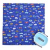 ランチクロス 男の子 2枚セット 給食 ナフキン お弁当 スタンダード 45×45cm 正方形 アクセル全開はたらく車(ロイヤルブルー)