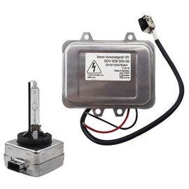 Silscvtt 5DV 009 000-00 Xenon Headlight Ballast Control Unit with Igniter and D1S Bulb Replacement for 2007-2014 Escalade 2008-2014 Town Country 2006-2009 E60