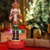 KI Store Christmas Nutcracker Red Music Box Wooden Drummer Soldier