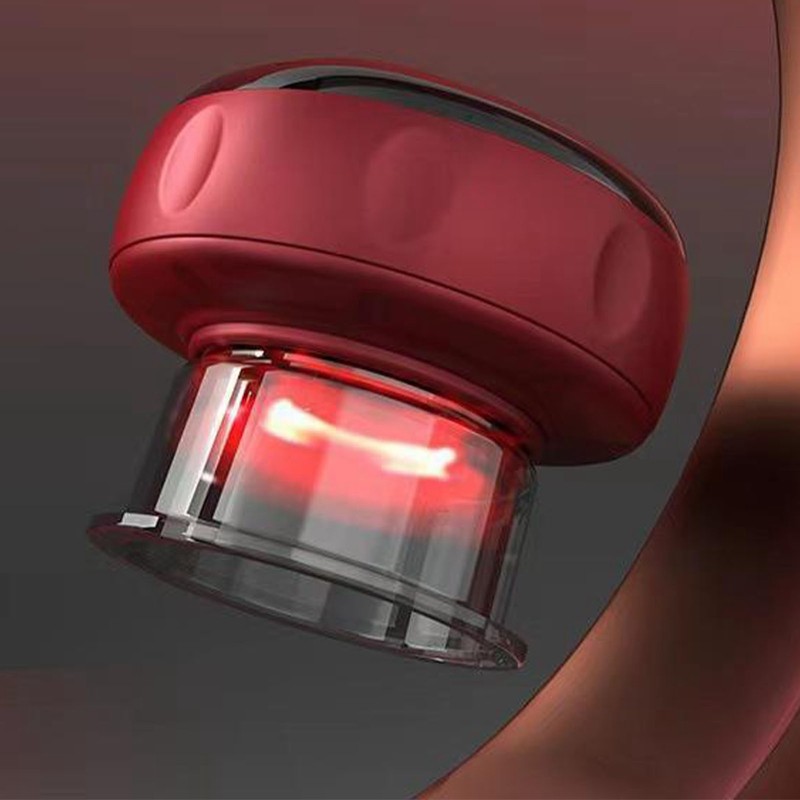 Smart Vacuum Cupping Cup Six Levels USB Charging Red Temperature
