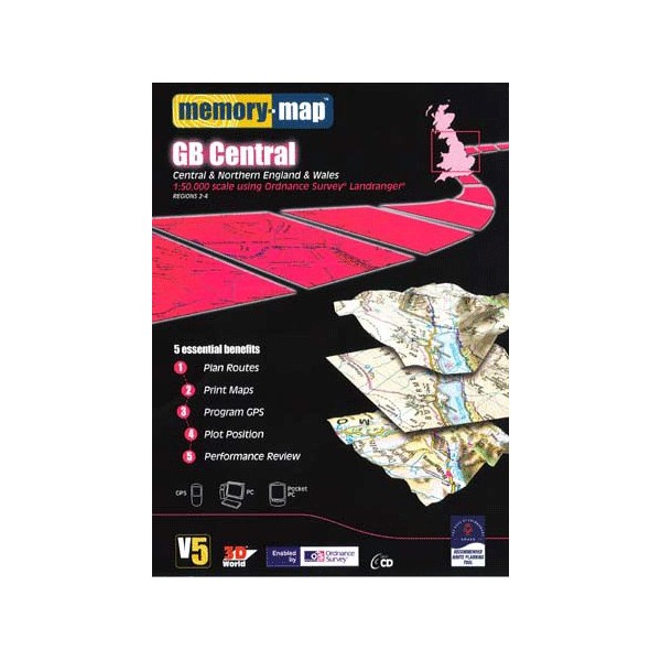 Memory-Map Version 5 Premium Edition - OS Maps 1:50K -