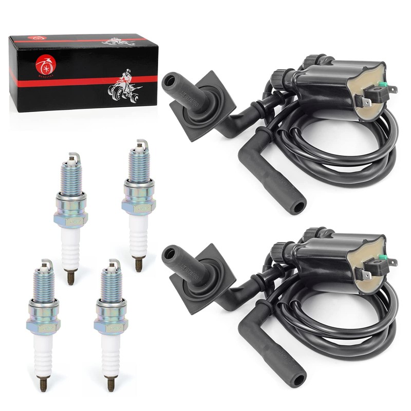 MOTO1988 Ignition Coil Pack & Spark Plug + Cap For