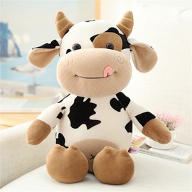Sarah Duke Cows Cuddly Toy, Kawaii Plush, Animal Cow Cuddly Toy, Plush Toy, Cartoon Plush Doll Cushion, Cows Soft Cushion for Adults and Children, Gifts (30 cm)