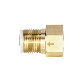 QWORK 2Pcs Brass One-way Check Valve, 1/2" Female to 1/2" Male Thread of Backflow Preventer