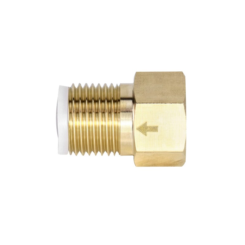QWORK 2Pcs Brass One-way Check Valve, 1/2" Female to 1/2"