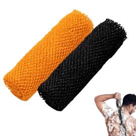 2 Pcs African Net Sponge, Real Exfoliating Net Sponge for a Deep Clean, Body Wash Cloth Back Scrubbing Skin Smoother African Wash Net for Men and Women 30 x 75cm